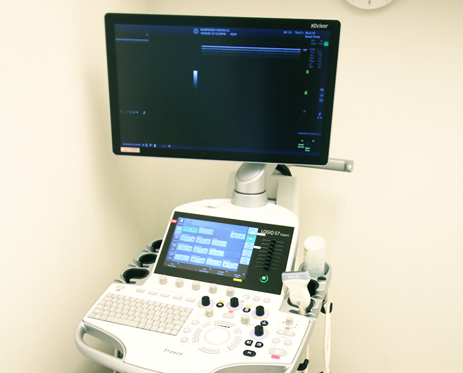 超音波診断装置 GE-S7皮膚腫瘍・脂肪腫などの診断に用います